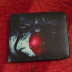 New Pennywise it clown Halloween horror leather wallet